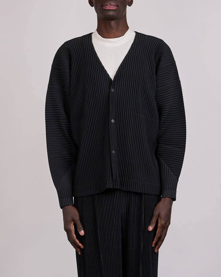 HOMME PLISSÉ ISSEY MIYAKE Color Pleats 1 Cardigan Black