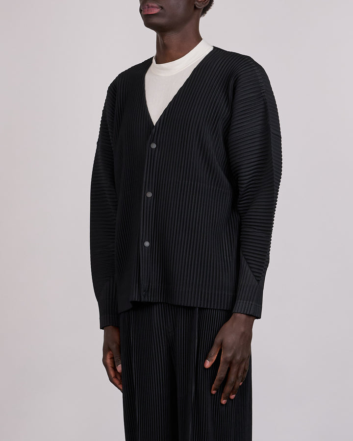 HOMME PLISSÉ ISSEY MIYAKE Color Pleats 1 Cardigan Black