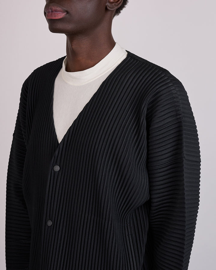 HOMME PLISSÉ ISSEY MIYAKE Color Pleats 1 Cardigan Black