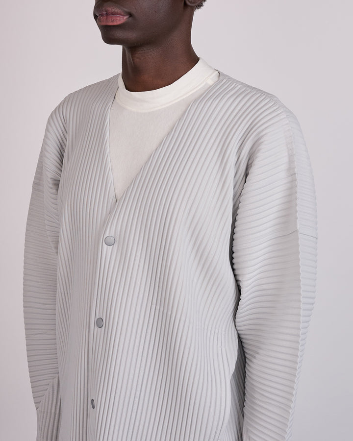 HOMME PLISSÉ ISSEY MIYAKE Color Pleats 1 Cardigan Lt. Grey