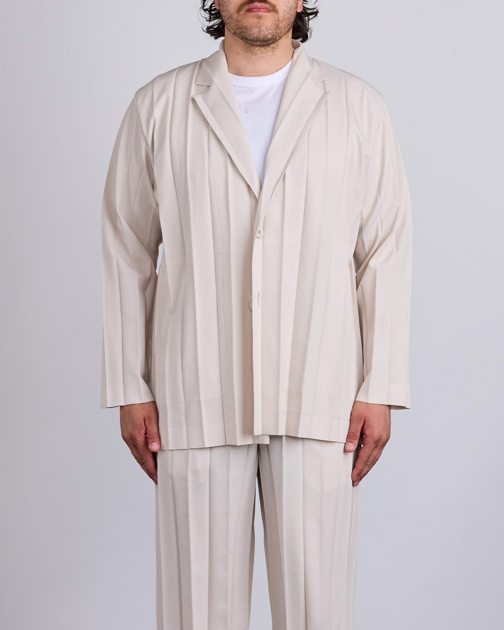 ISSEY MIYAKE MEN ベージュ ジャケット ISSEY MIYAKE MEN(イッセイミヤケメン) 18SS OPEN COLLAR WIND