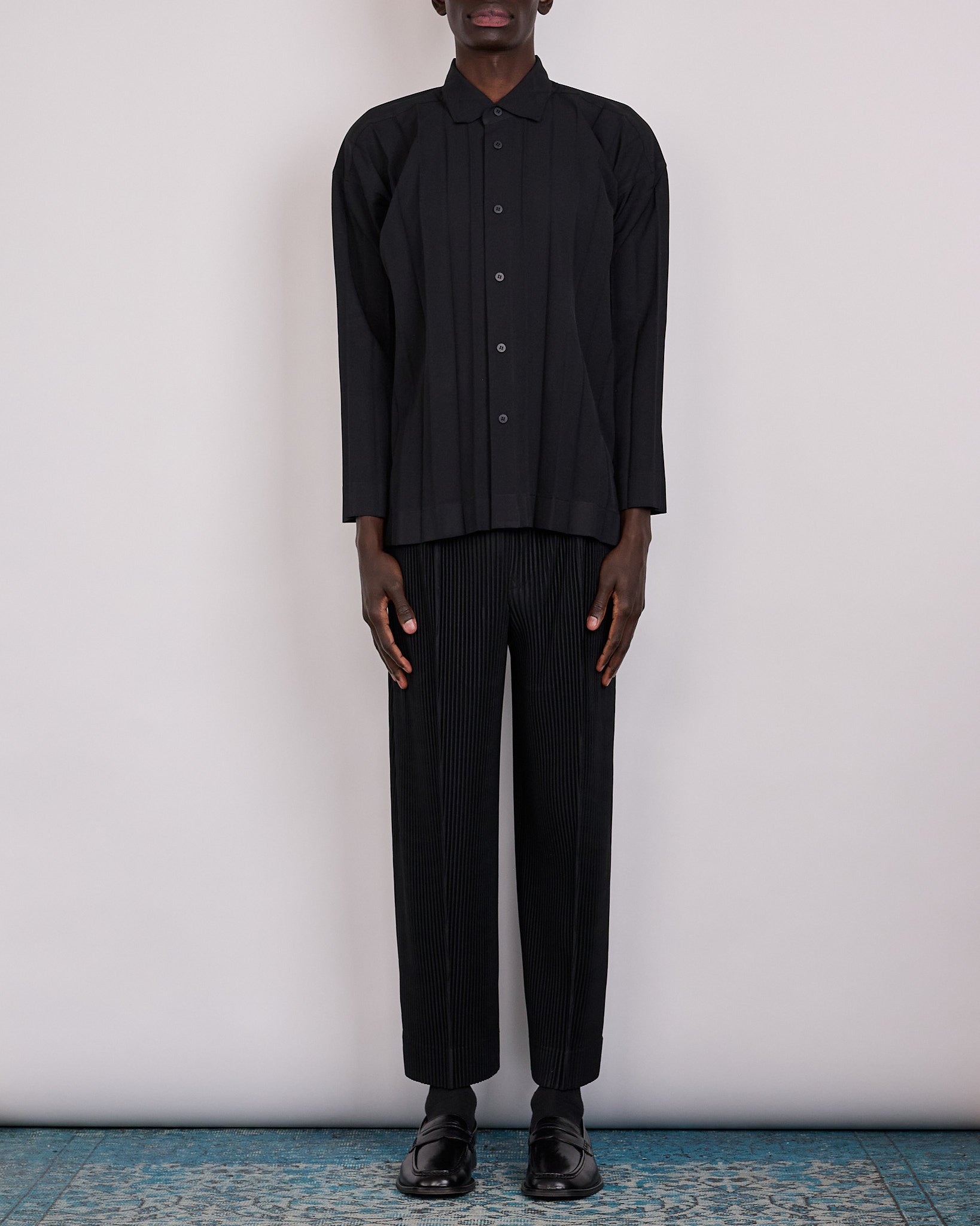 ラ*ン様 HOMME PLISSÉ ISSEY MIYAKE S/S shirt HOMME PLISSÉ ISSEY MIYAKE Pleats April Short Sleeve Button Shirt