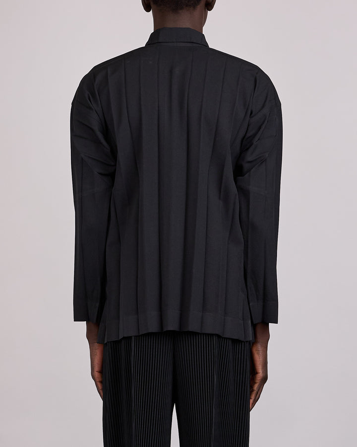 HOMME PLISSÉ ISSEY MIYAKE Edge Ensemble Button Shirt Black