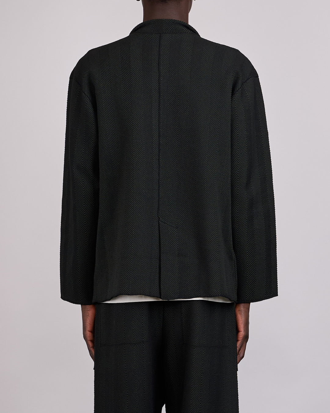 HOMME PLISSÉ ISSEY MIYAKE Inlaid Knit Jacket Black