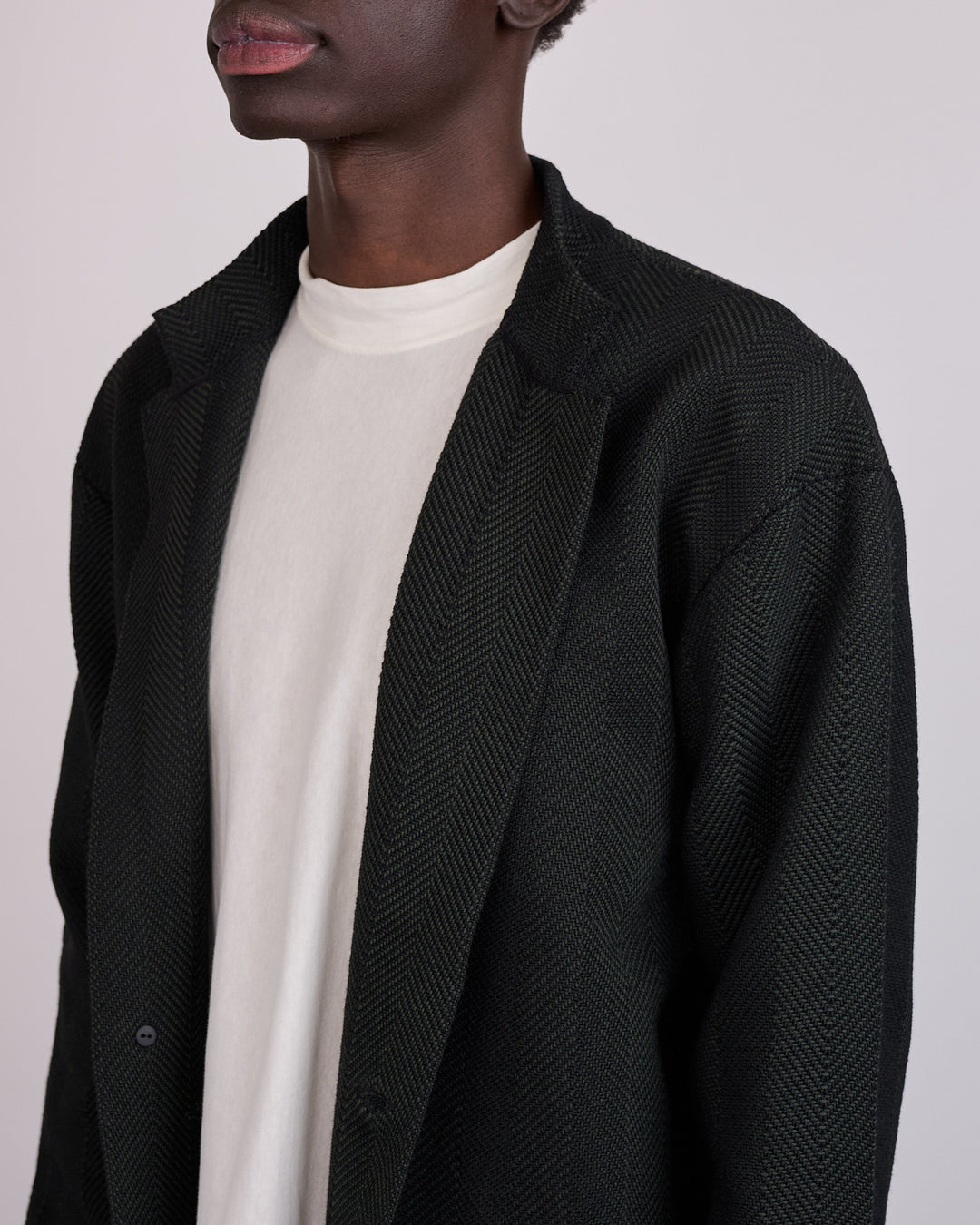 HOMME PLISSÉ ISSEY MIYAKE Inlaid Knit Jacket Black