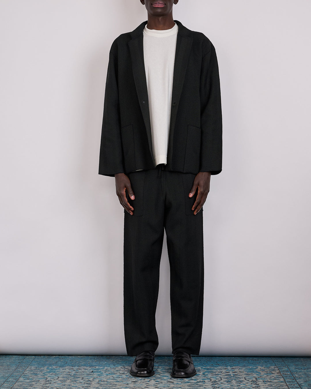 HOMME PLISSÉ ISSEY MIYAKE Inlaid Knit Pant Black
