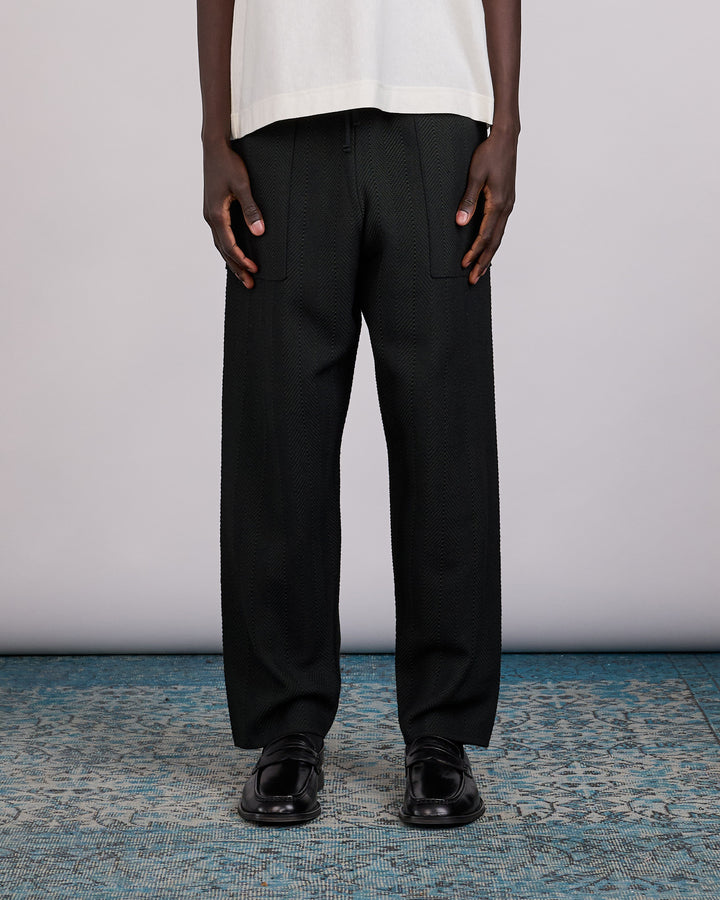 HOMME PLISSÉ ISSEY MIYAKE Inlaid Knit Pant Black