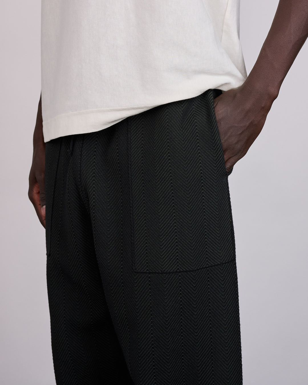 HOMME PLISSÉ ISSEY MIYAKE Inlaid Knit Pant Black