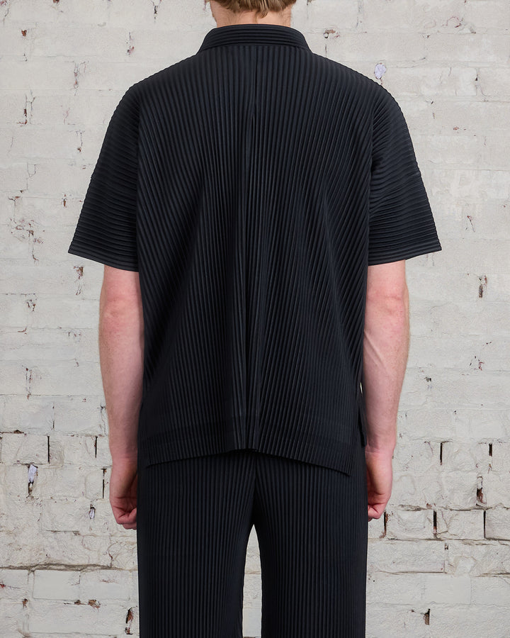 HOMME PLISSÉ ISSEY MIYAKE Pleated July Button Shirt Black