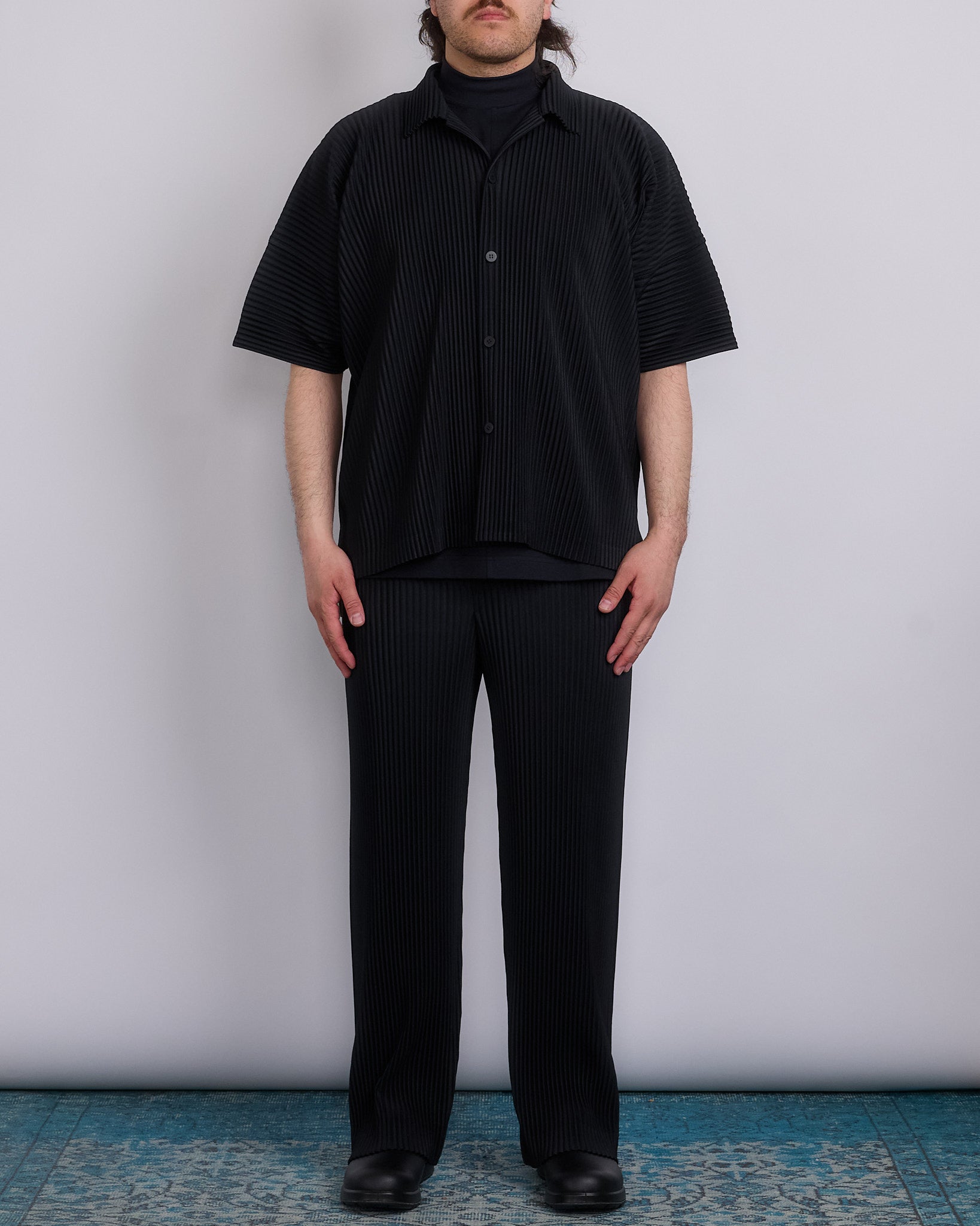 HOMME PLISSÉ ISSEY MIYAKE Pleats April Short Sleeve Button Shirt