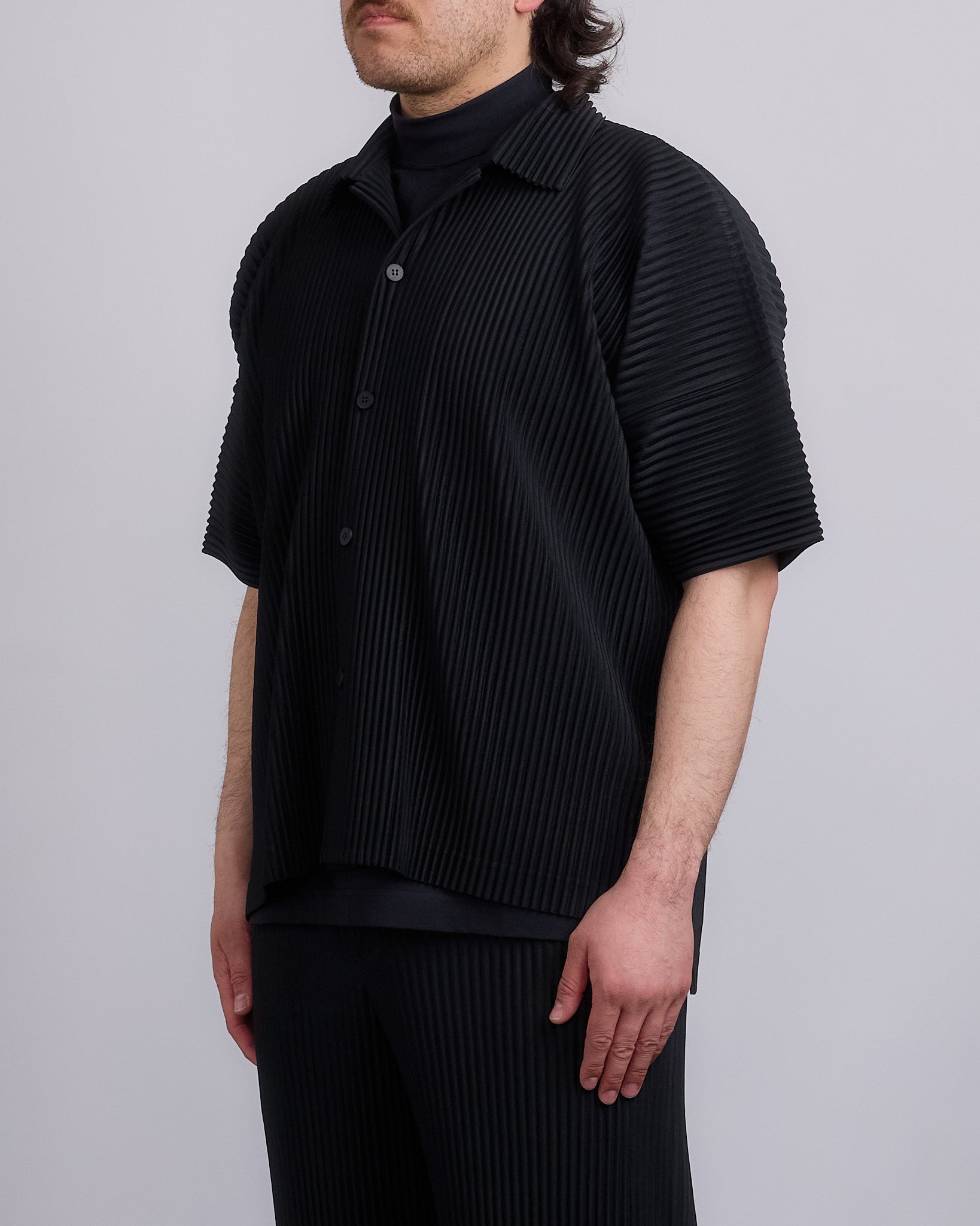 HOMME PLISSÉ ISSEY MIYAKE Pleats April Short Sleeve Button Shirt