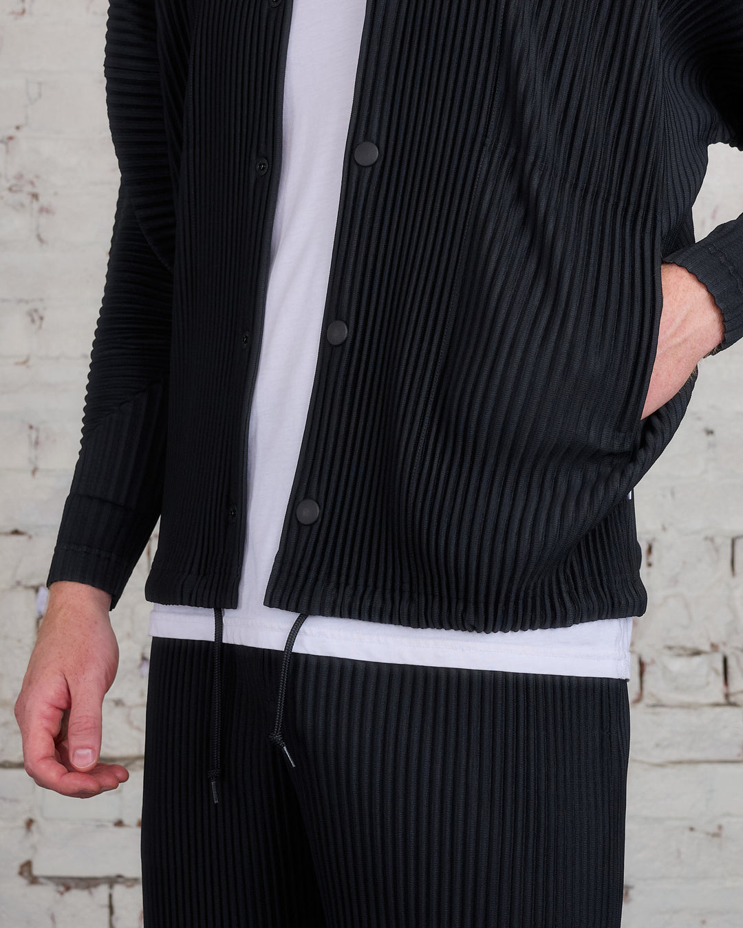 HOMME PLISSÉ ISSEY MIYAKE Pleats August Collar Jacket Black