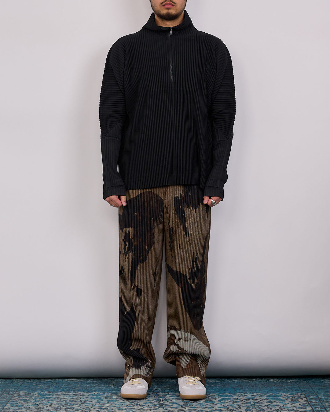 HOMME PLISSÉ ISSEY MIYAKE Pleats November 1/2 Zip Jacket Black