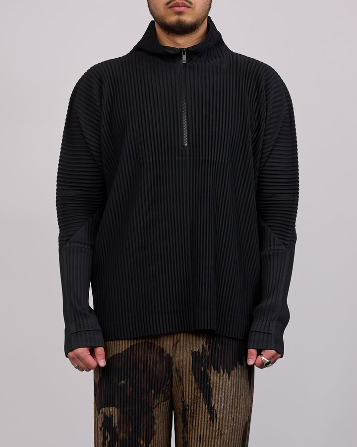 HOMME PLISSÉ ISSEY MIYAKE Pleats November 1/2 Zip Jacket Black