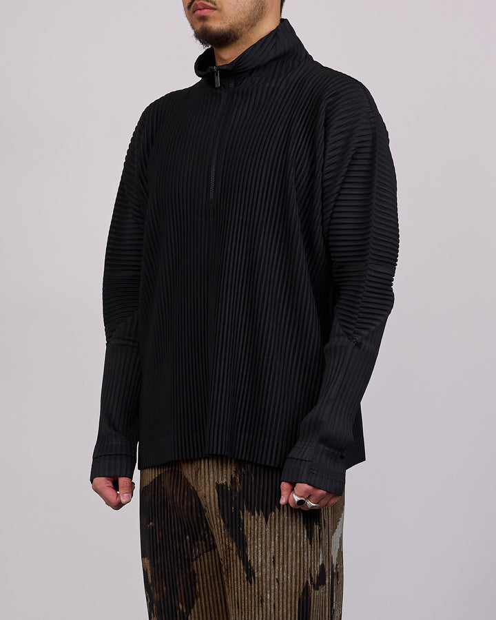 HOMME PLISSÉ ISSEY MIYAKE Pleats November 1/2 Zip Jacket Black