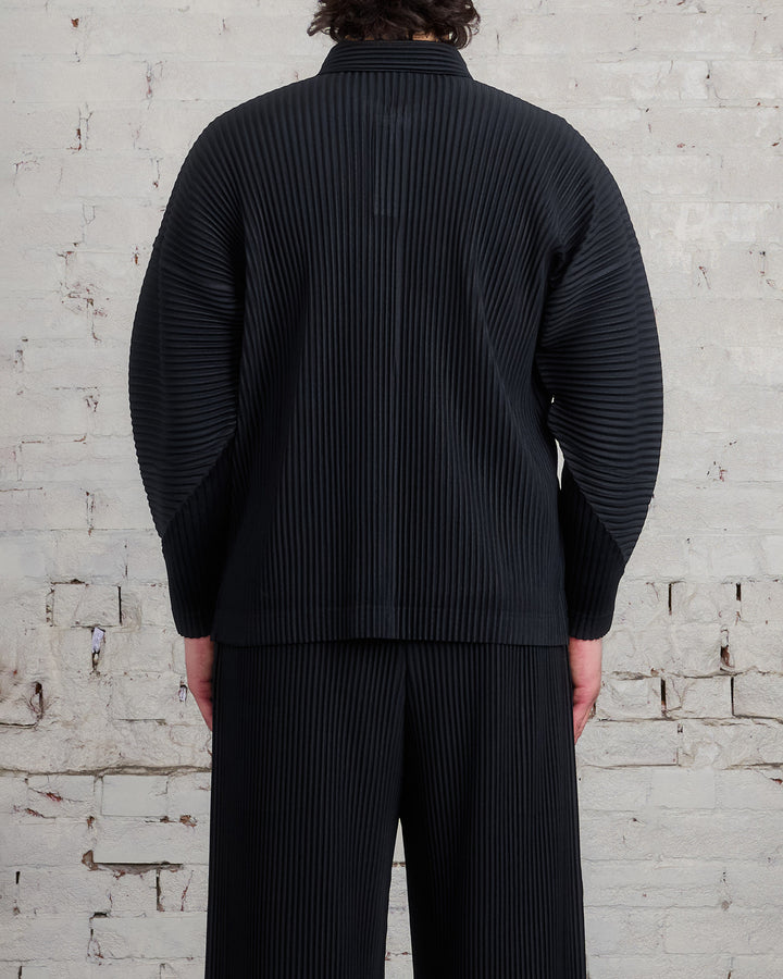 HOMME PLISSÉ ISSEY MIYAKE Pleats October LS Polo Black