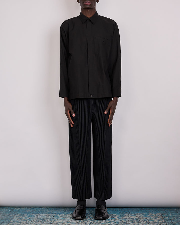 HOMME PLISSÉ ISSEY MIYAKE Streamline Button Shirt Black