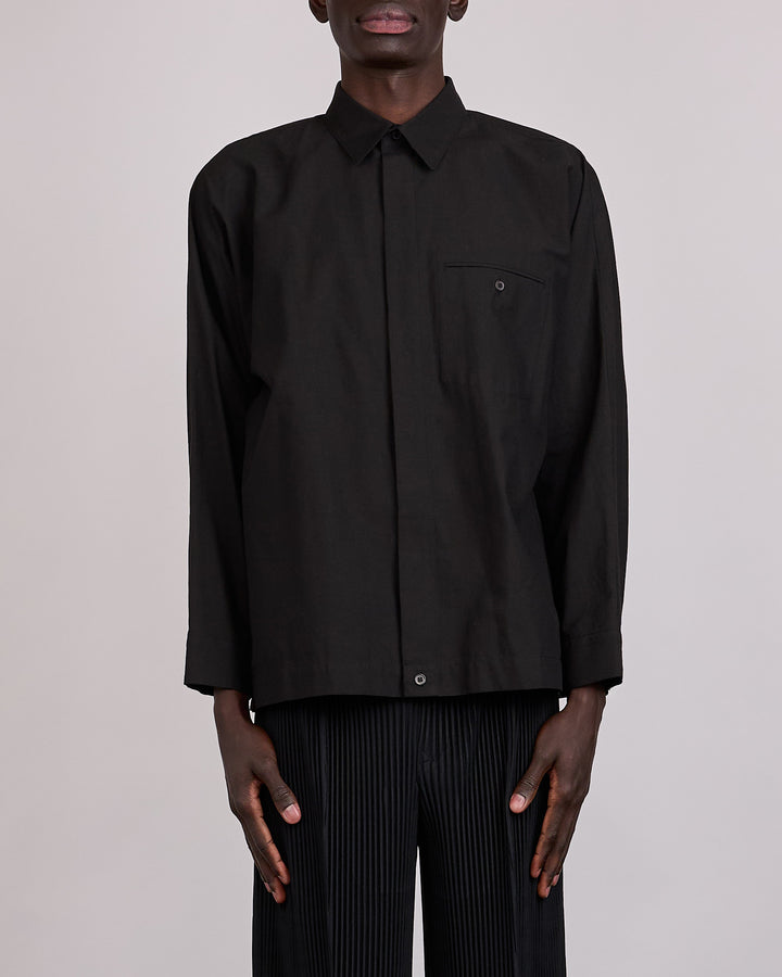 HOMME PLISSÉ ISSEY MIYAKE Streamline Button Shirt Black