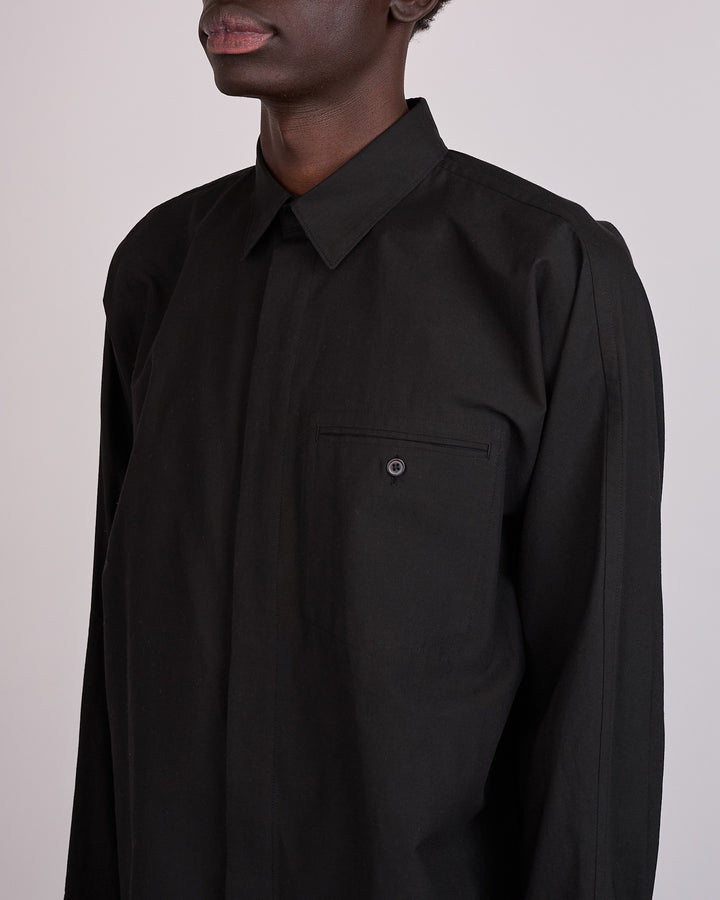 HOMME PLISSÉ ISSEY MIYAKE Streamline Button Shirt Black