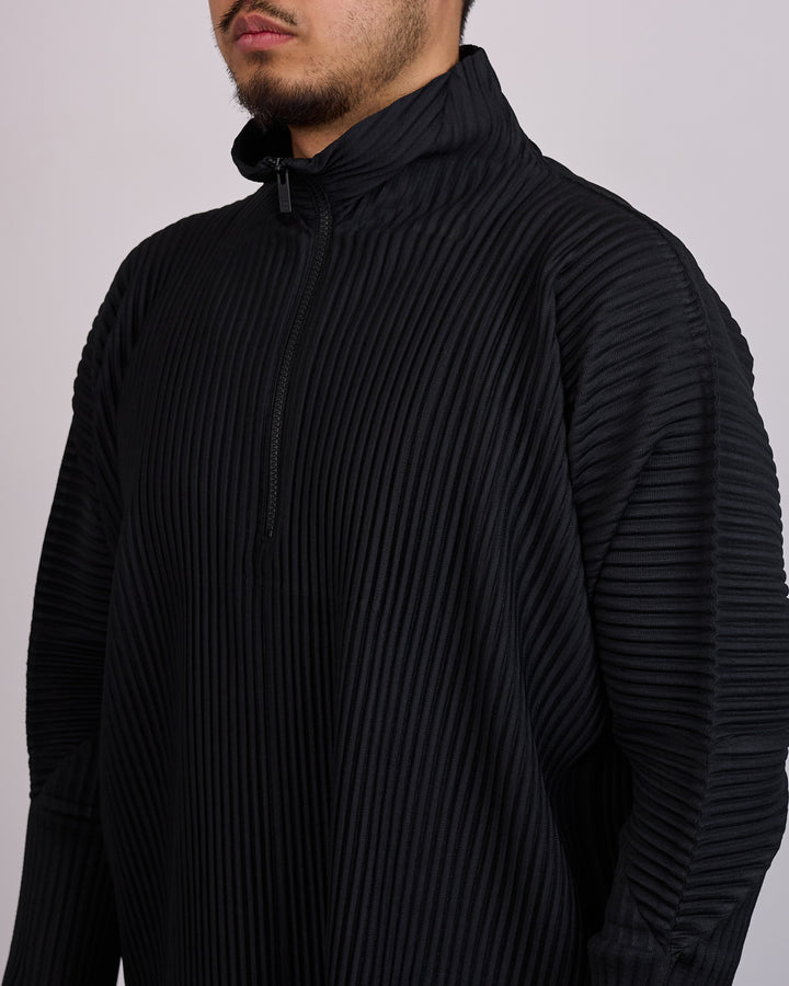HOMME PLISSÉ ISSEY MIYAKE Pleats November 1/2 Zip Jacket Black