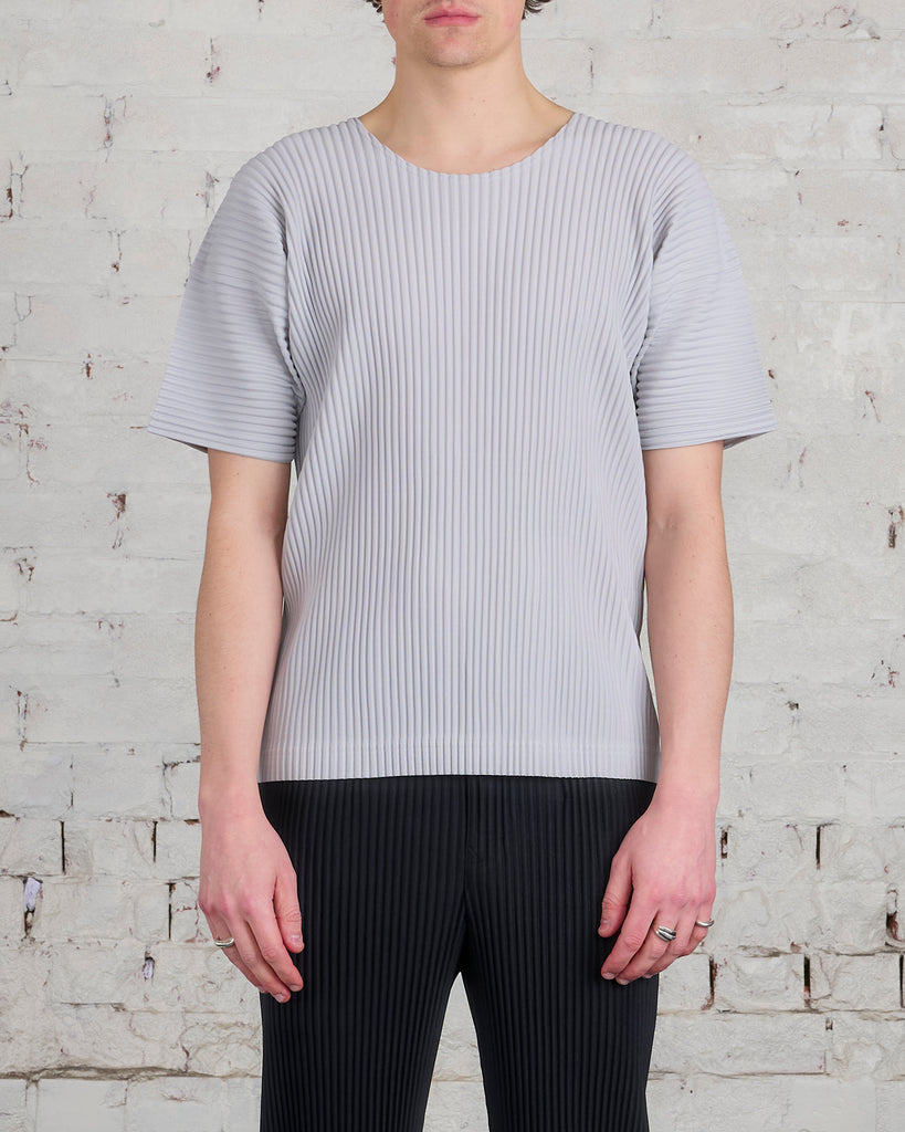 Issey Miyake Homme Plisse Basics Crew T-Shirt Light Grey