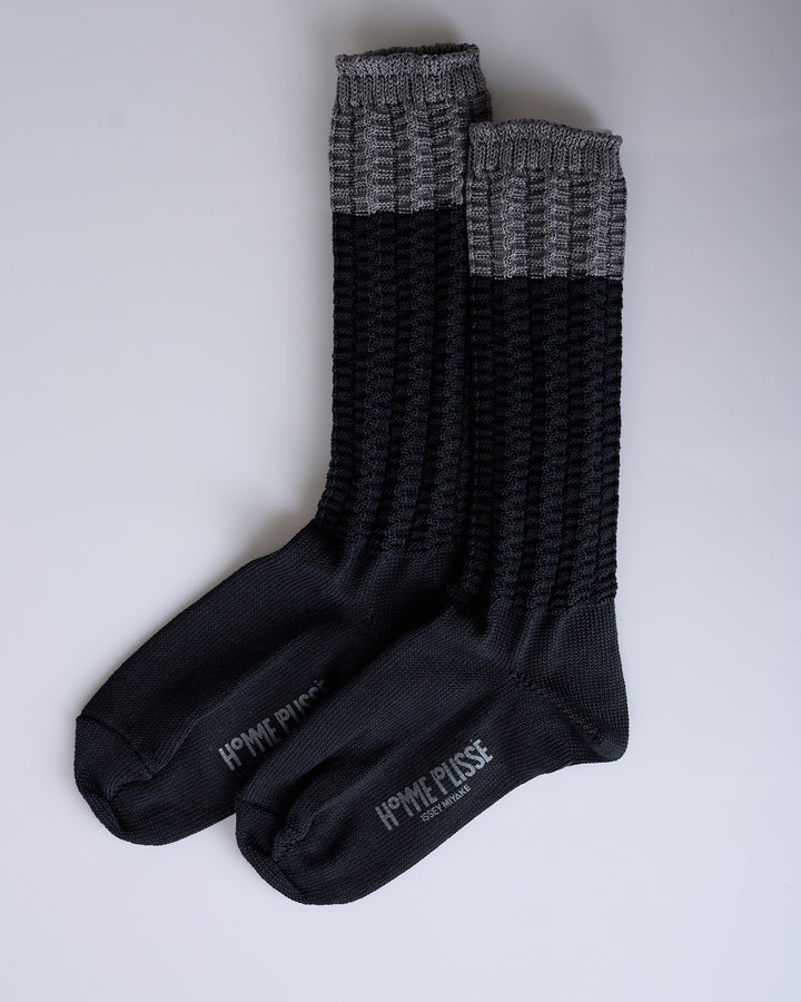 Issey Miyake Homme Plisse Churros Sock Charcoal