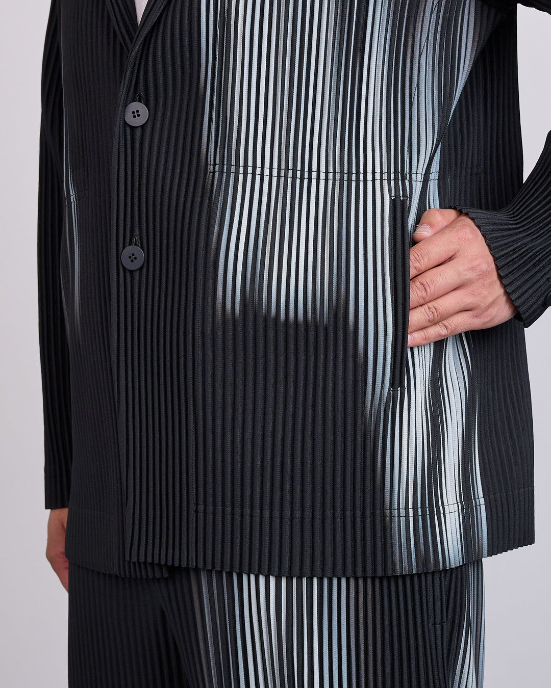 Issey Miyake Homme Plisse In the Shadow Pleats Blazer Black