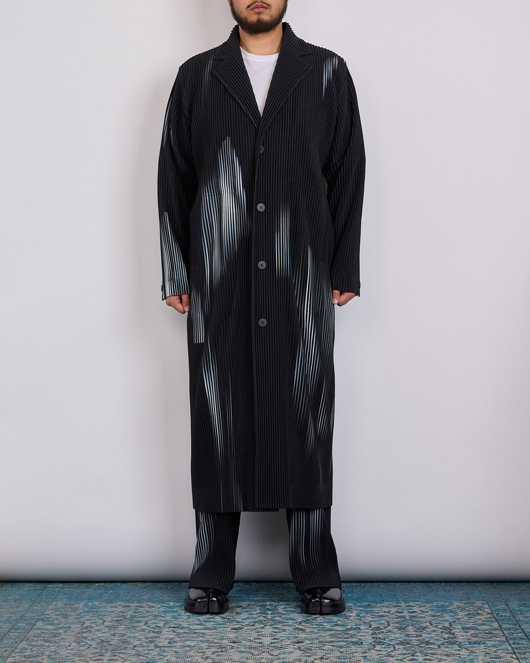 Issey Miyake Homme Plisse In the Shadow Pleats Coat Black