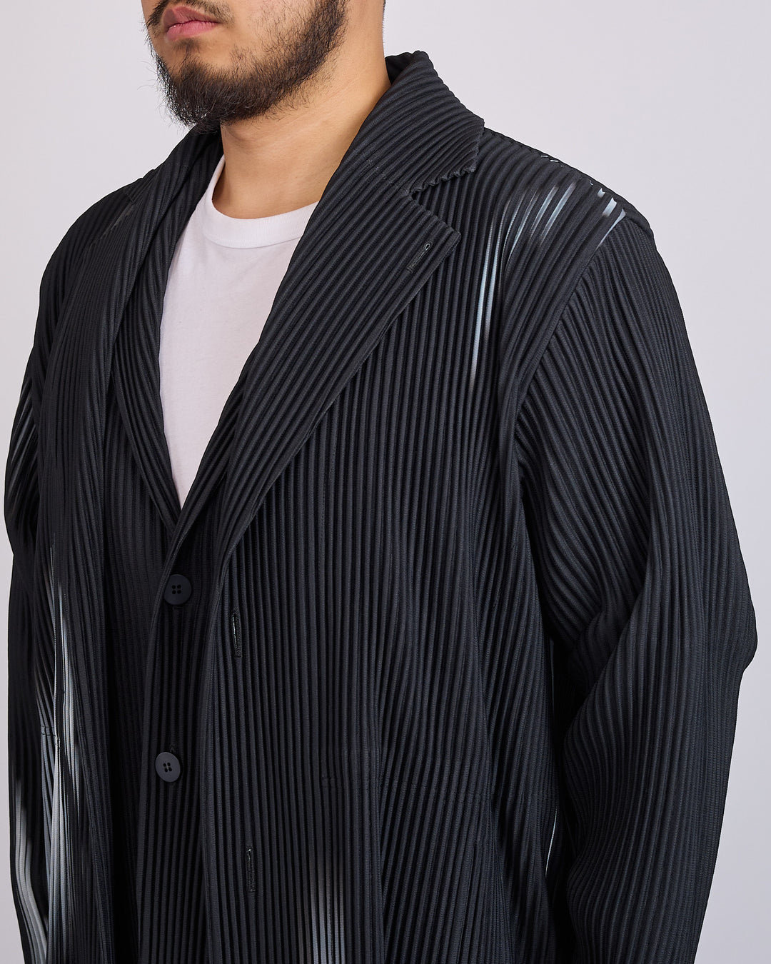 Issey Miyake Homme Plisse In the Shadow Pleats Coat Black
