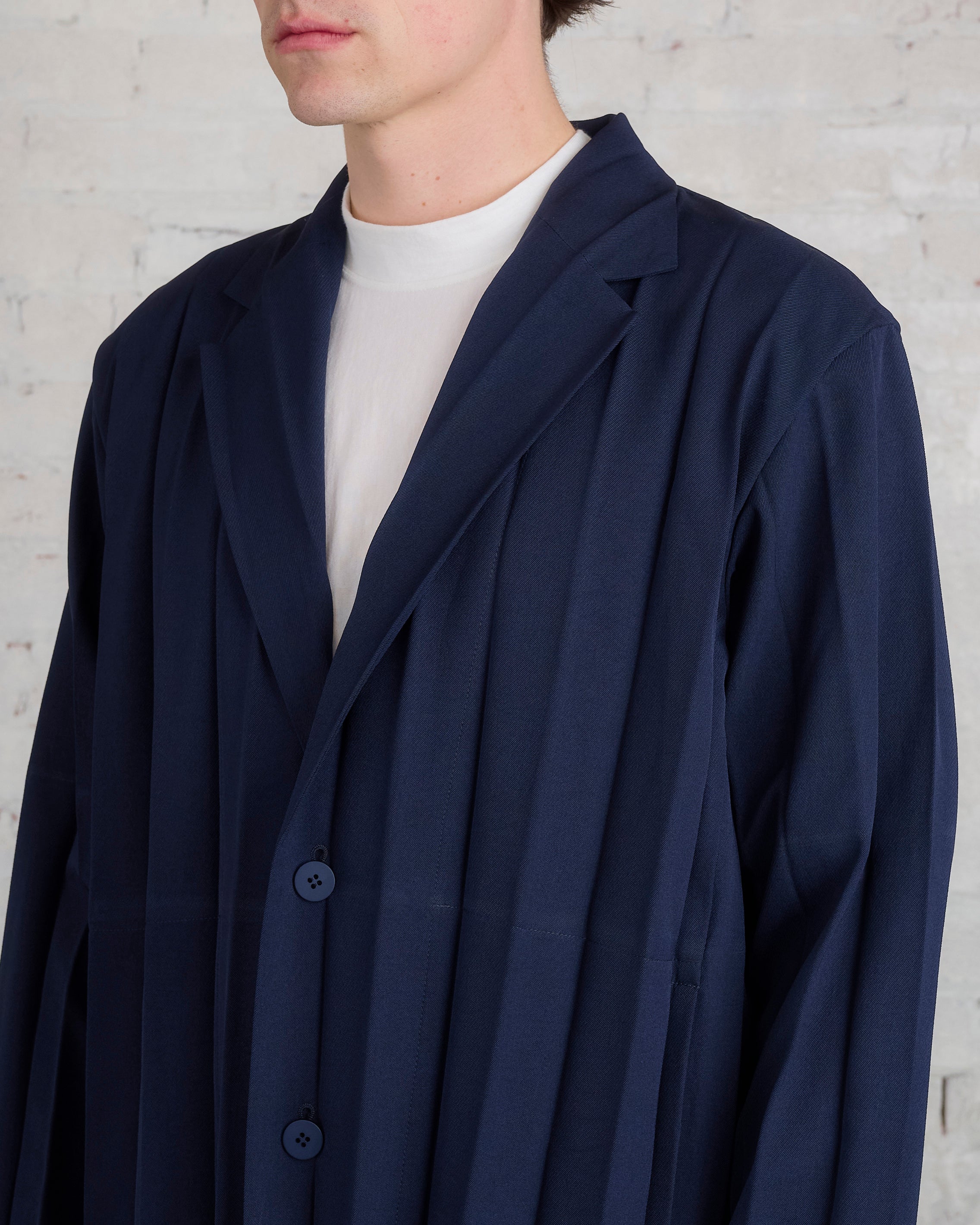 Issey Miyake Homme Plisse March Edge Jacket Navy