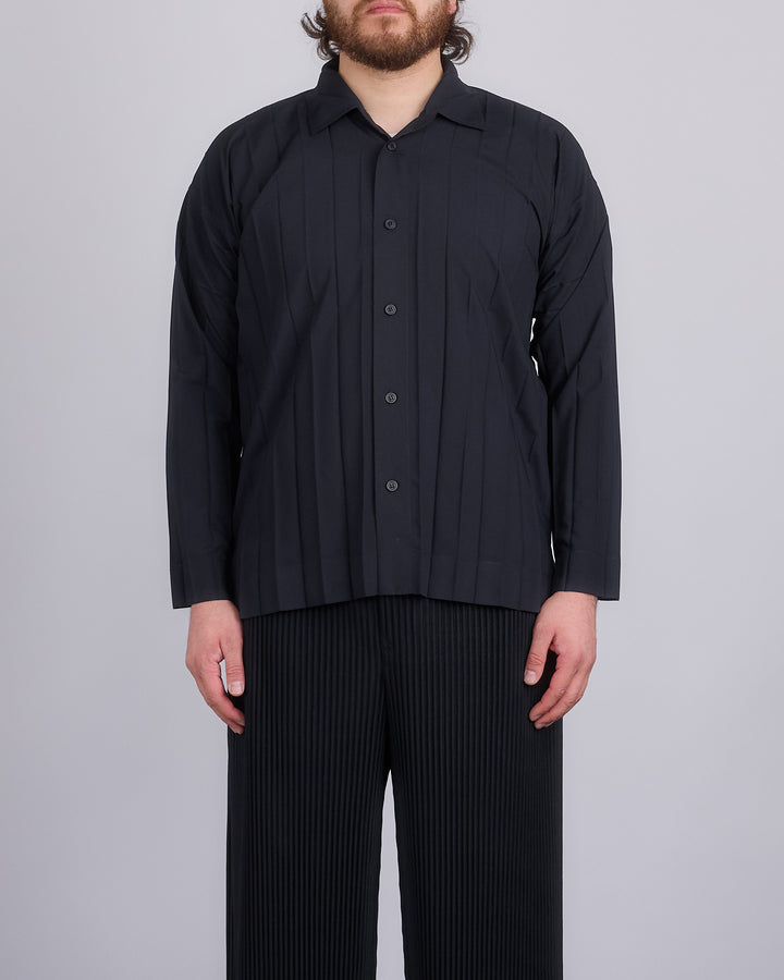 HOMME PLISSÉ ISSEY MIYAKE November Edge Button Shirt Black