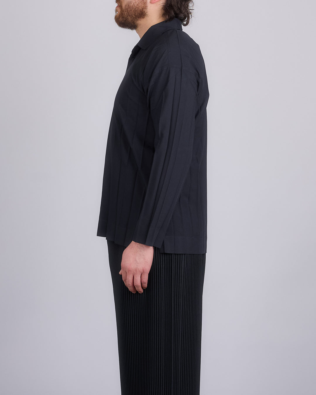 HOMME PLISSÉ ISSEY MIYAKE November Edge Button Shirt Black