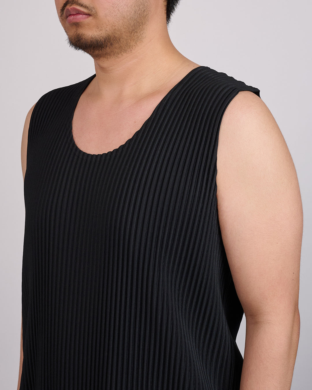 Issey Miyake Homme Plisse Pleats June Tank Top Black