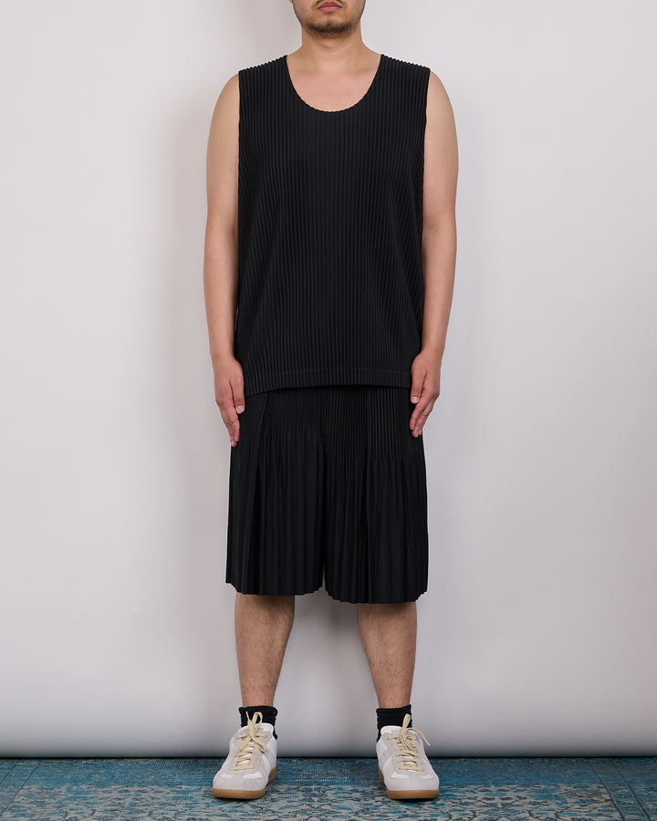 Issey Miyake Homme Plisse Pleats June Tank Top Black