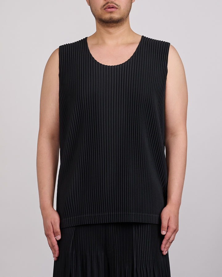 Issey Miyake Homme Plisse Pleats June Tank Top Black