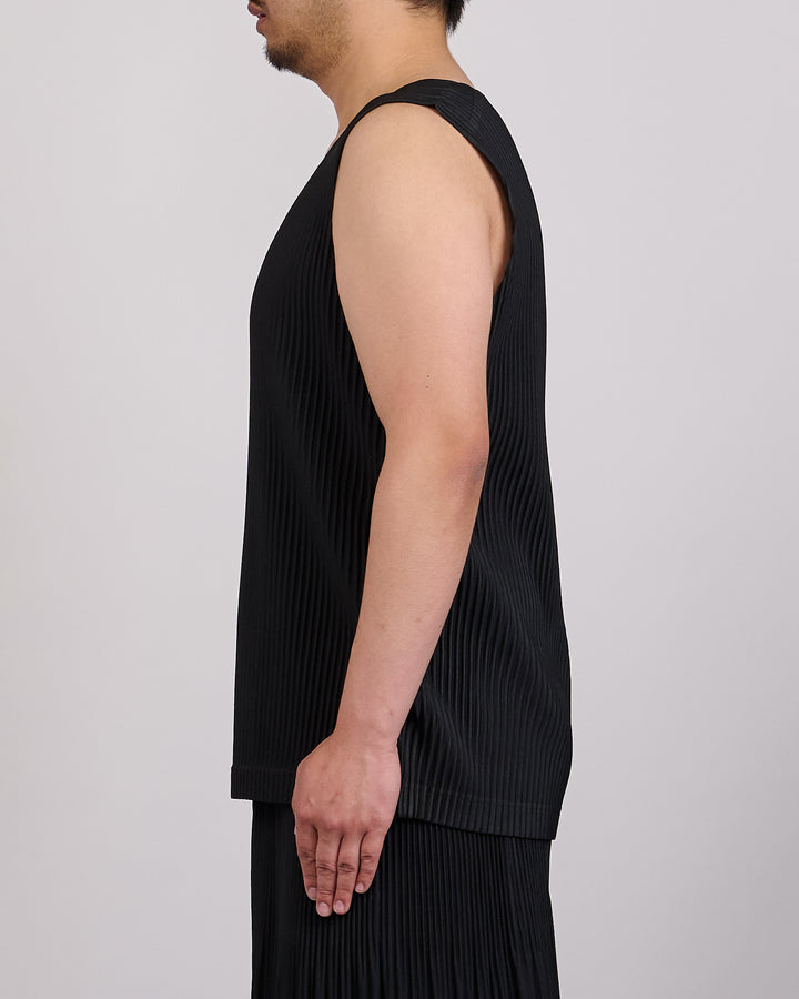 Issey Miyake Homme Plisse Pleats June Tank Top Black