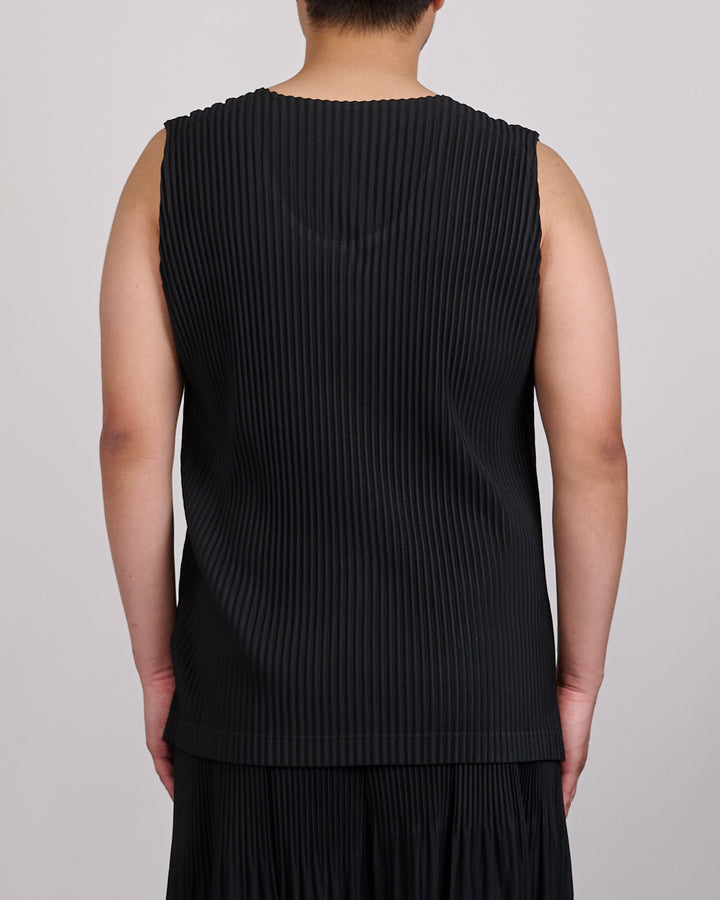 Issey Miyake Homme Plisse Pleats June Tank Top Black