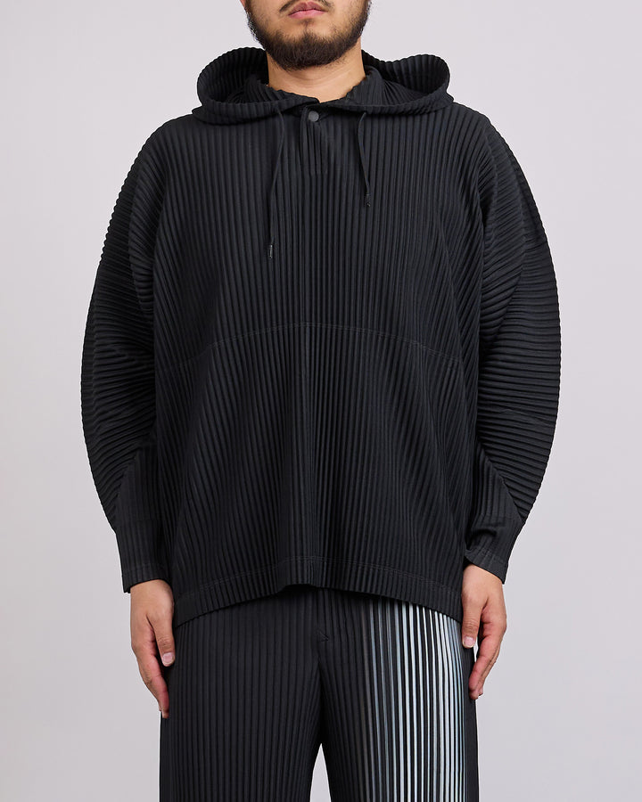 Issey Miyake Homme Plisse Pleats October Hoodie Black