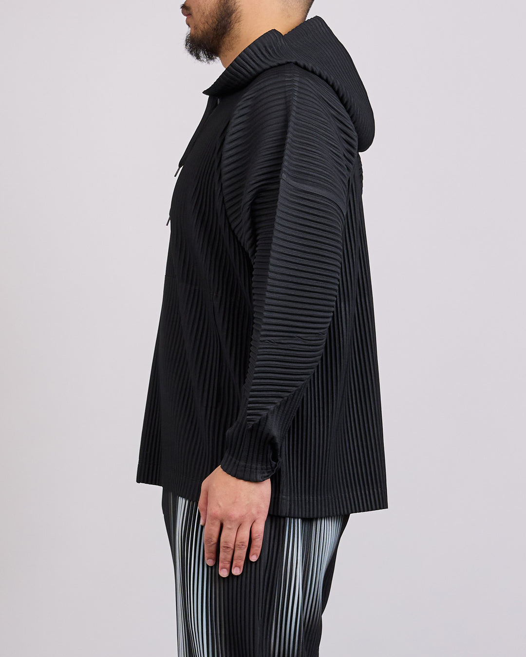Issey Miyake Homme Plisse Pleats October Hoodie Black