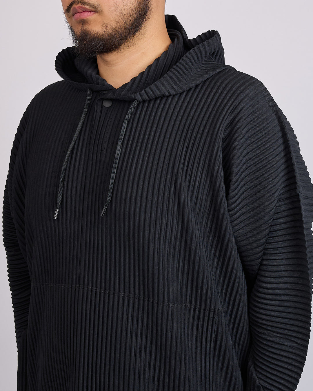 Issey Miyake Homme Plisse Pleats October Hoodie Black