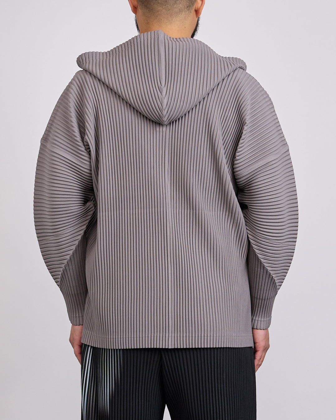 Issey Miyake Homme Plisse Pleats October Hoodie Dim Gray