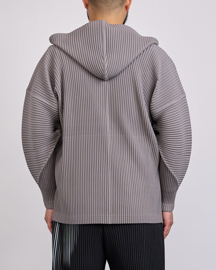 Issey Miyake Homme Plisse Pleats October Hoodie Dim Gray