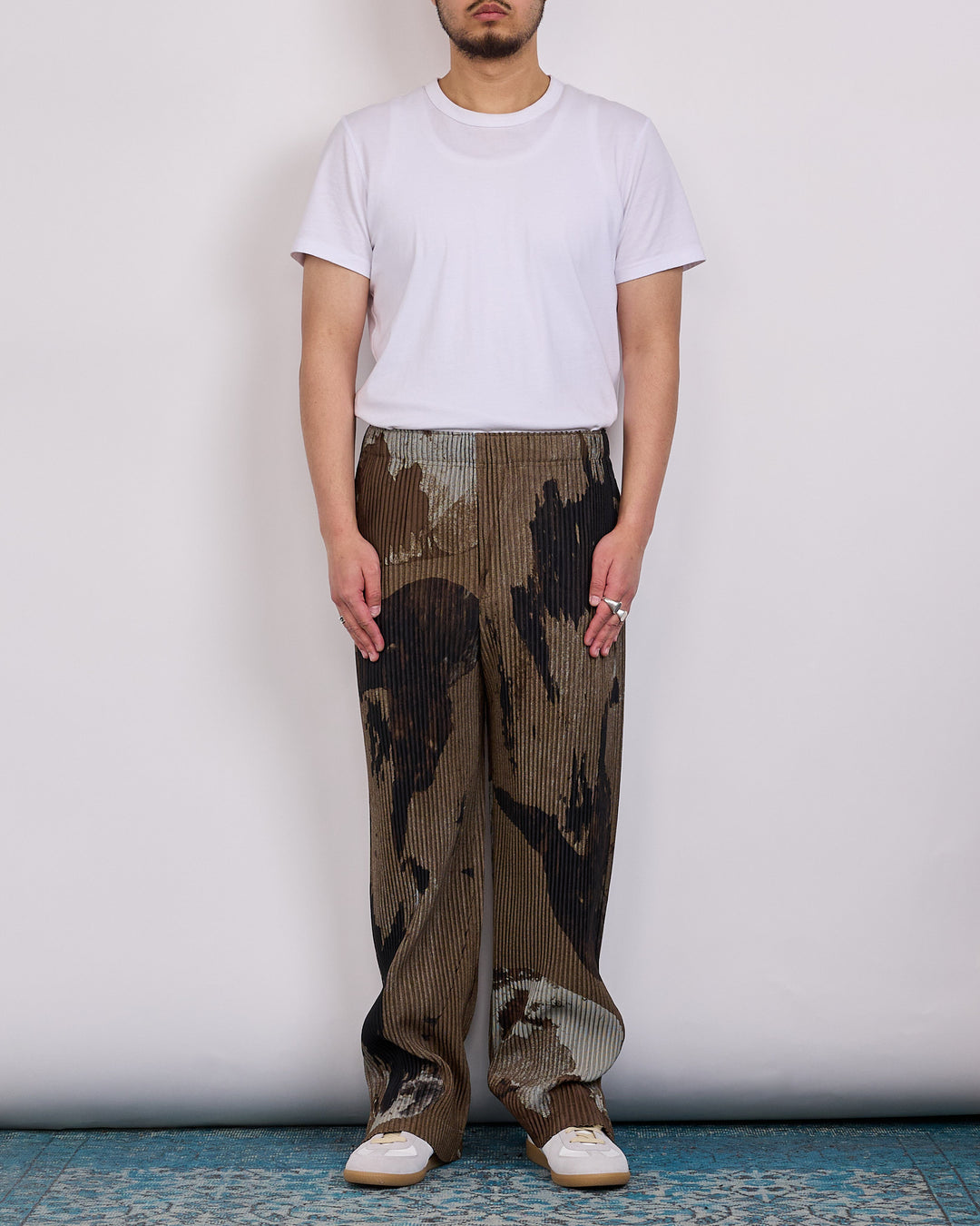 HOMME PLISSÉ ISSEY MIYAKE Pleats Painted Stone Pant Brown