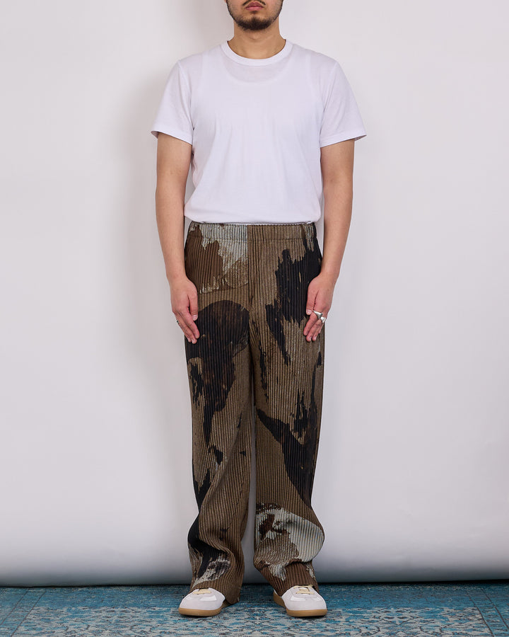 HOMME PLISSÉ ISSEY MIYAKE Pleats Painted Stone Pant Brown