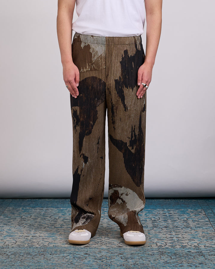 HOMME PLISSÉ ISSEY MIYAKE Pleats Painted Stone Pant Brown