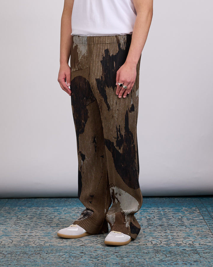 HOMME PLISSÉ ISSEY MIYAKE Pleats Painted Stone Pant Brown