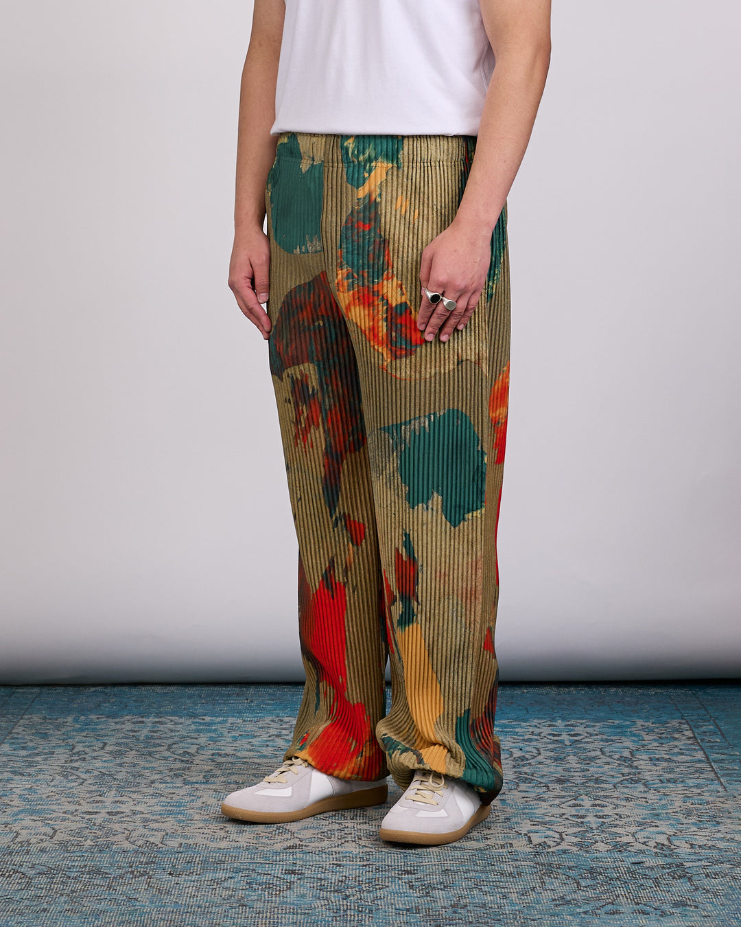 HOMME PLISSÉ ISSEY MIYAKE Pleats Painted Stone Pant Green