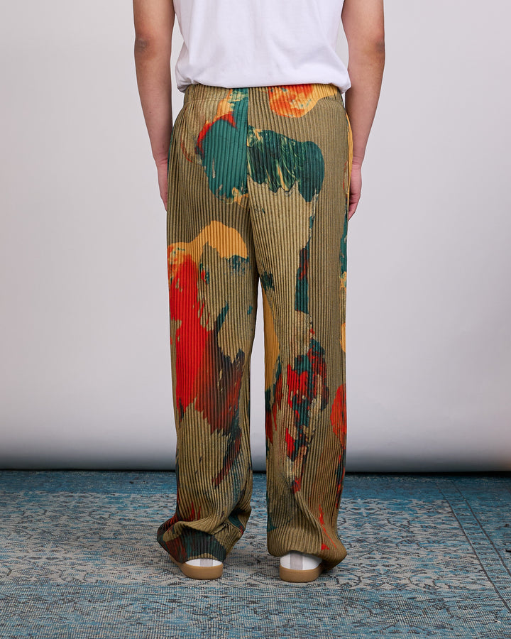 HOMME PLISSÉ ISSEY MIYAKE Pleats Painted Stone Pant Green