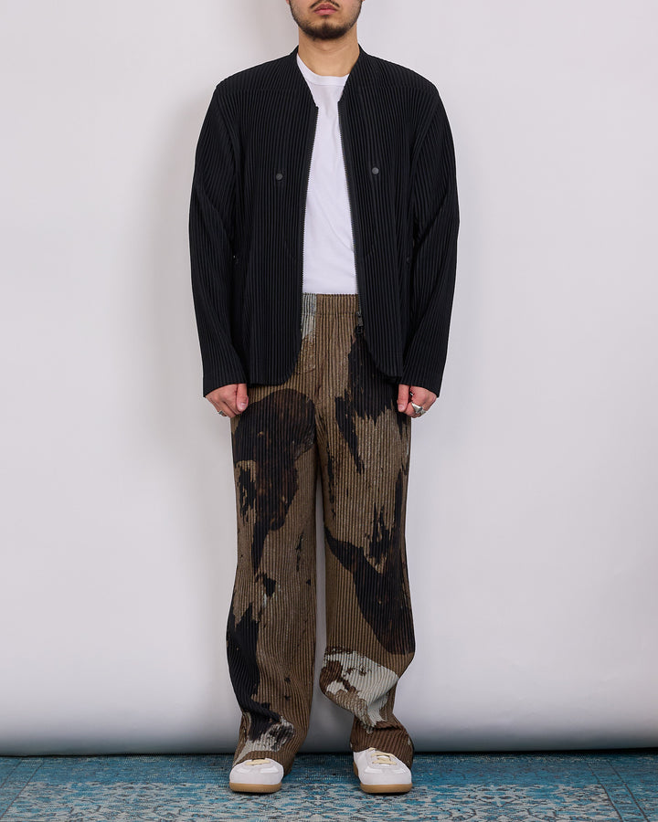 HOMME PLISSÉ ISSEY MIYAKE Pleats Quarry Zip Cardigan Jacket Black