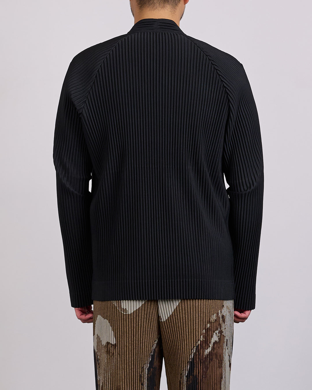 HOMME PLISSÉ ISSEY MIYAKE Pleats Quarry Zip Cardigan Jacket Black